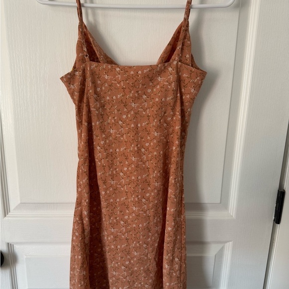 Forever 21 Orange Slip Dress Sleeveless Cowl Neck - Picture 9 of 11